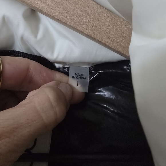 S13 White Kylie Hooded Duck Down Puffer Jacket Size L - Picture 8 of 10